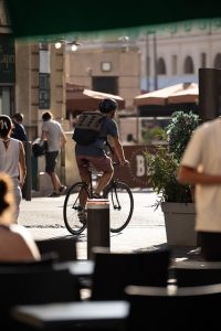 people, man, bicycle, person, bike, urban, lifestyle, nature, sun, sunset, street, city, marseille