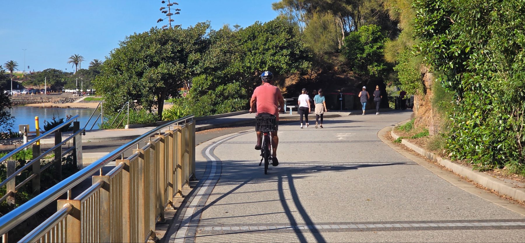 Wollongong coastline and shared bicycle path