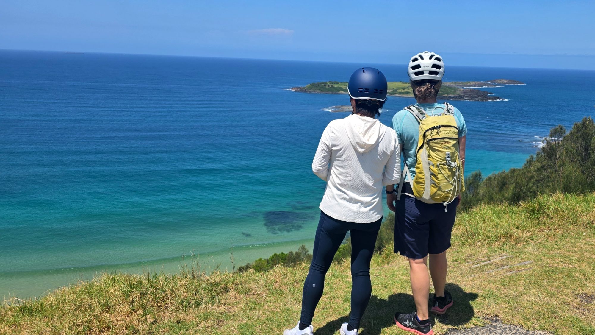 Ebike riders exploring the coastline at Bass Point