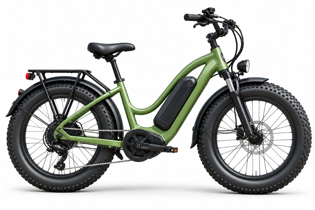 Fat tyre ebike for recreational rides and rail trails